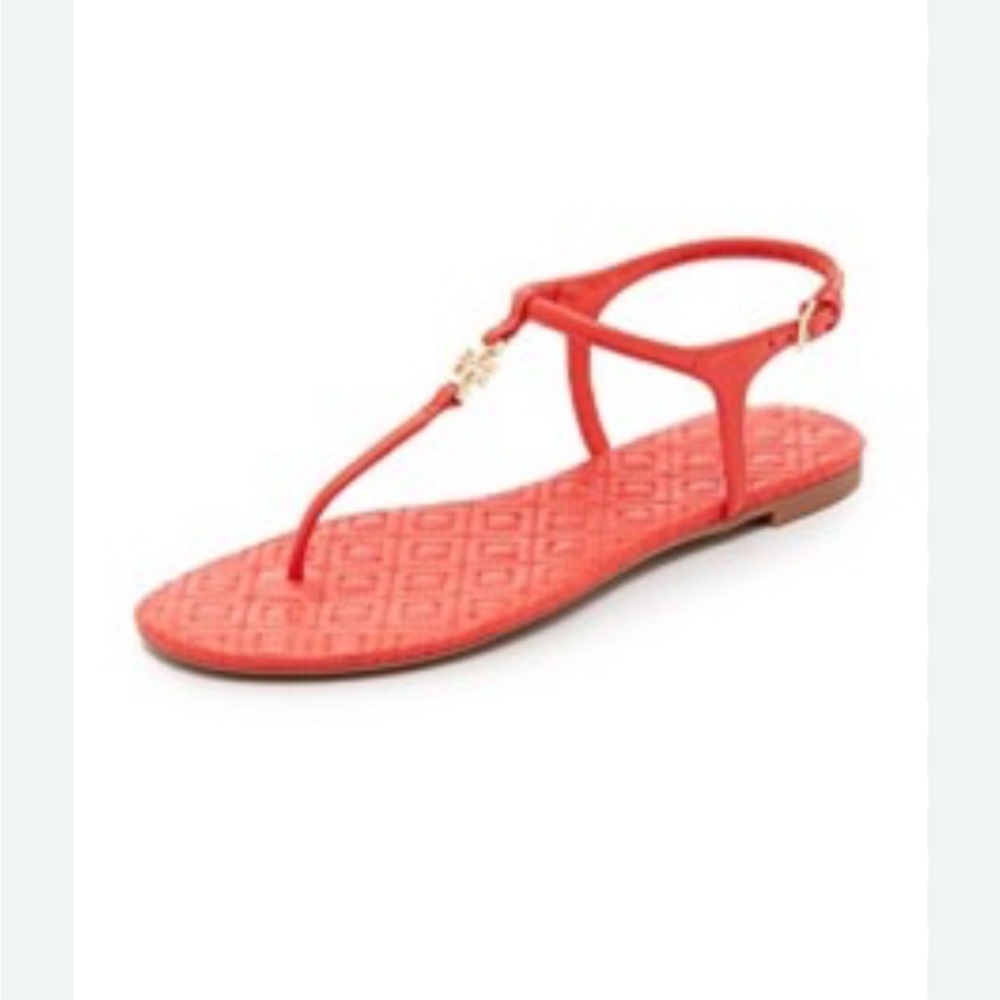 Tory Burch Red Quilted Sandals